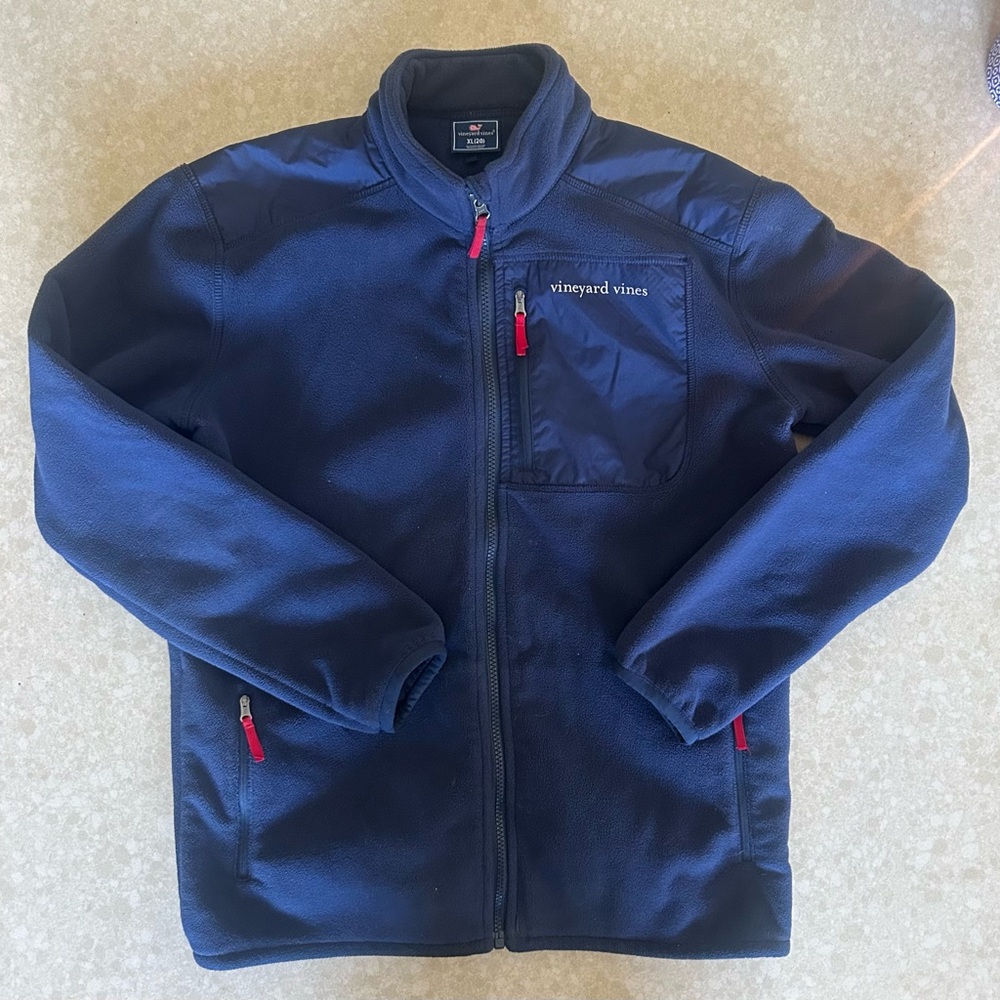 Vineyard Vines Full Zip Blue Fleece Jacket Youth XL